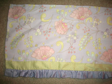 Kids Line Purple Ruffled Valance 60X13" Tailored or Blousen Floral Green Pink