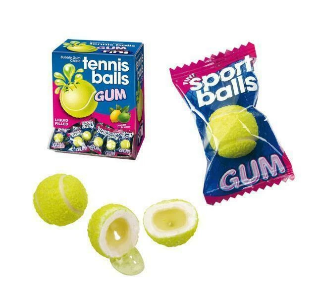 FINI BOOM GOMMA DA MASTICARE TENNIS BALLS PER BAMBINI - 50 PEZZI - BUBBLE GUM