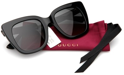 NEW GUCCI GG0163S 001 BLACK SUNGLASSES 51-22-140mm B48mm Italy 889652088877  | eBay