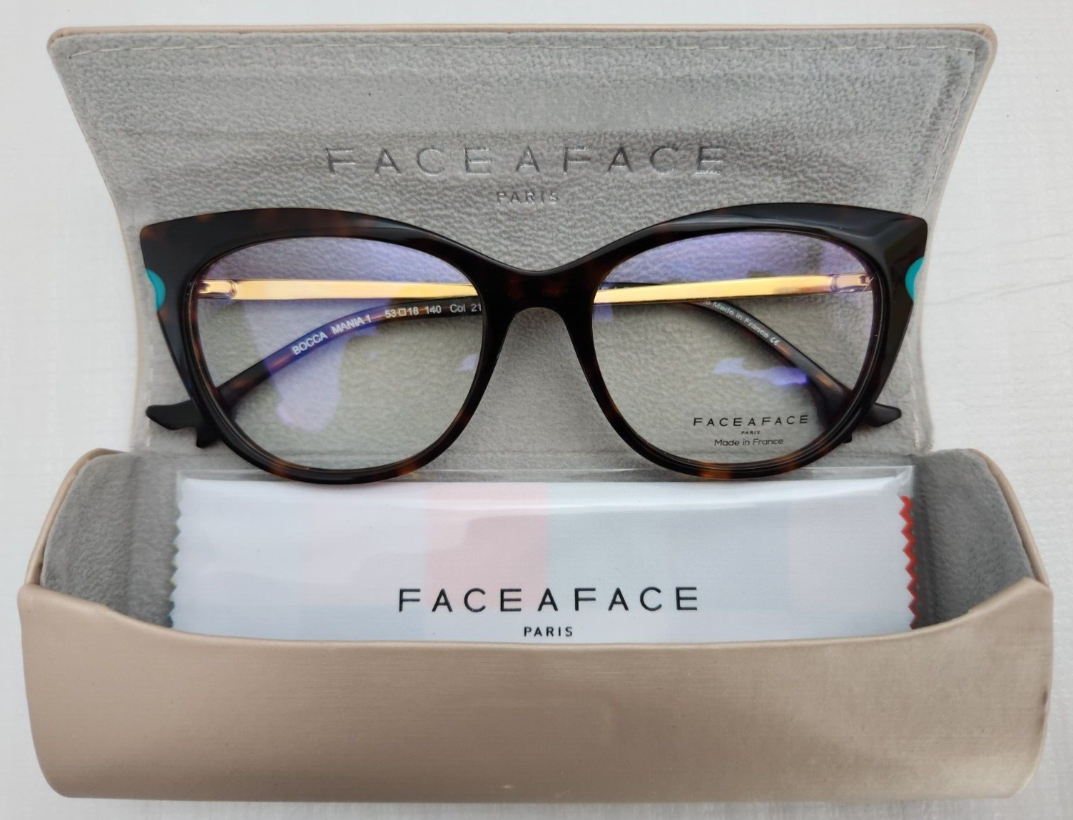 Face A Face Eyeglass Frame Bocca Mania 1 53[]18140 Col.2150 Light Dark