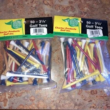 100 Count Professional Tee 3 1/4 Length Multi Color Golf Tees