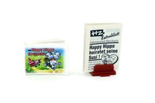 Happy Hippo Hochzeit, Comic mit Zeitung und Ständer (Ü-Ei Comic Büchlein)