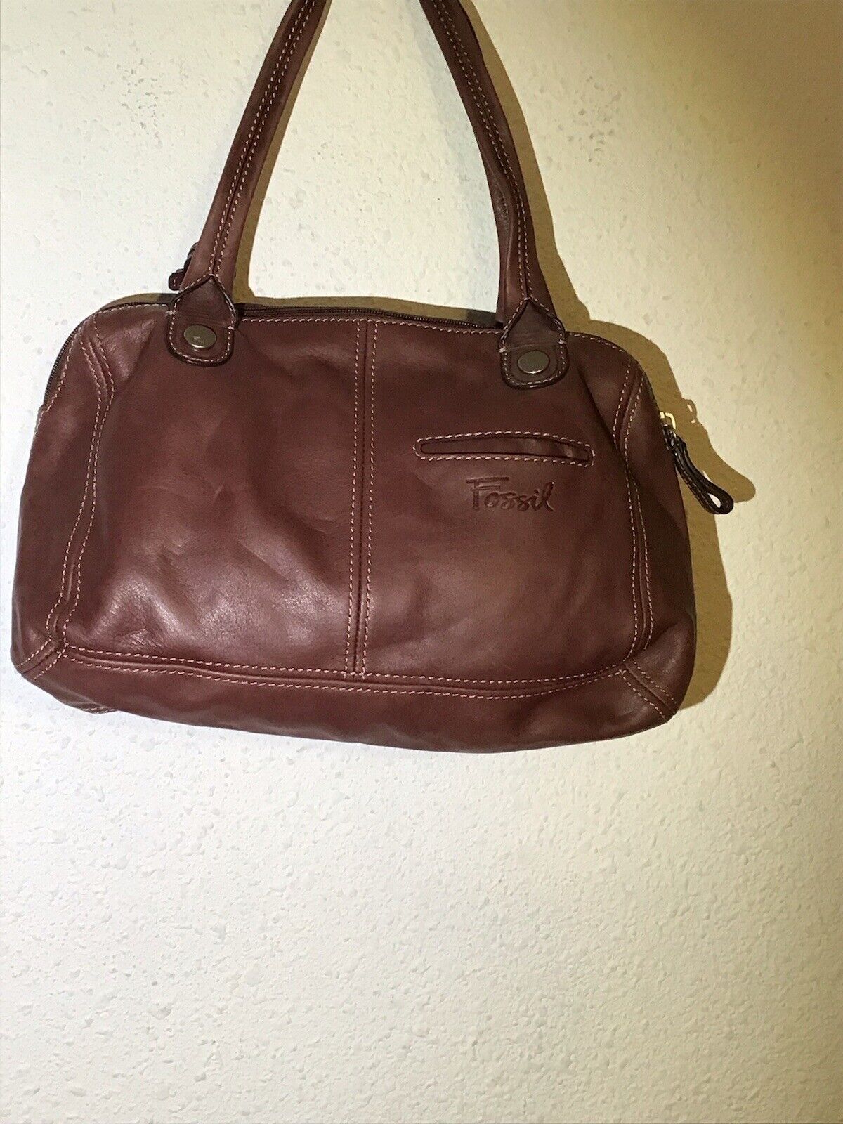 Fossil Brown Leather Shoulder Bag - image 4