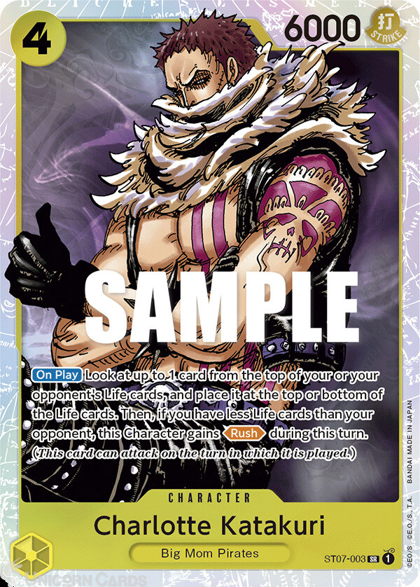 ST07-003 Charlotte Katakuri :: Super Rare Foil One Piece TCG Card :: ST07: Start