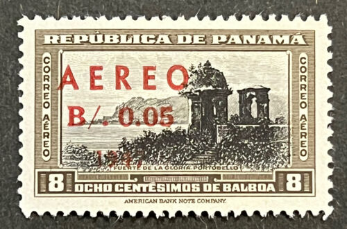 Timbres de voyage : 1947 Panama Airmail timbres de supplément Scott # C85 comme neuf MOGLH - Photo 1/5