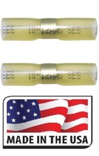  25 12-10 GA YELLOW SOLDER N SEAL NO CRIMP 3M HEAT SHRINK BUTT CONNECTOR USA