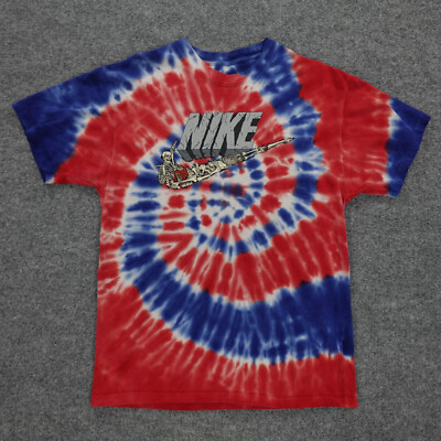 blue and red nike shirt