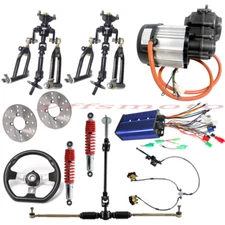 Front Drive Shaft Axle Kit 1000W Differential Motor Swingarm Brake for 4 Wheeler