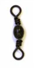 Eagle Claw 01112-7 Black Barrel Swivel 12CT