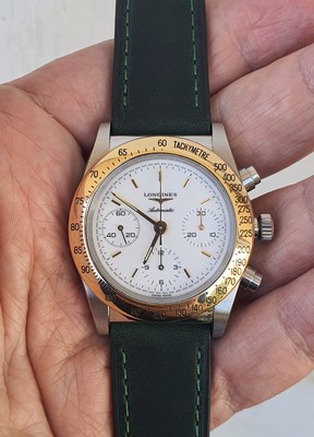 Longines Spillman Automatic Chronograph Gold Steel Uhr