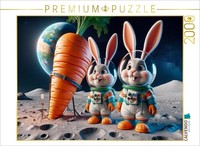 Calvendo Puzzle Rabbit Adventures On The Moon | 2000 Pieces, Finished Size 35.4