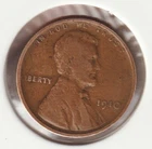 116 Year Old Collectible 1910 US Lincoln Wheat Penny Collectors Collection Coin