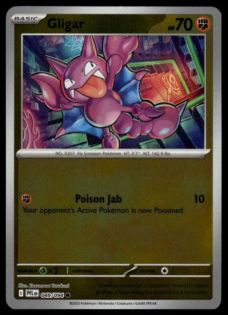 Gligar ME02: Phantasmal Flames #049/094 Reverse Holo NM