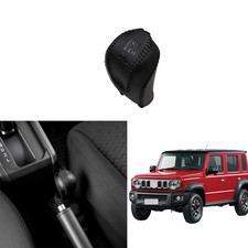 Schwarze Leder Schaltknauf Abdeckung für SUZUKI für JIMNY Allrad