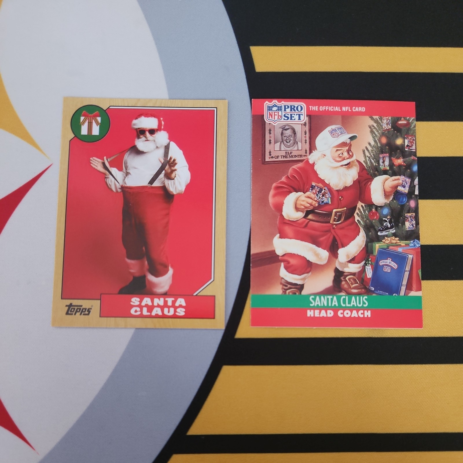2024 Topps Holiday SANTA CLAUS #TSA-87 The Santa Archives & 1990 Pro Set Santa