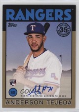 2021 Update 1986 Topps Baseball Gold 22/50 Anderson Tejeda #86A-AT Auto 8k4