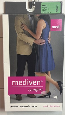Ebony Mediven Comfort  20-30 mmHg Calf Petite, Closed Toe Size IV New In Box