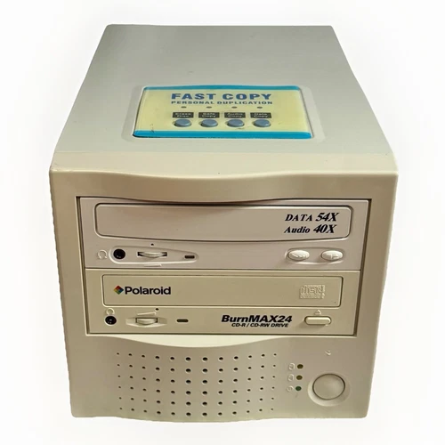 SCSI Tower CD Fast Copy Duplicator BurnMax24 Polaroid M518 TESTED VIDEO RARE