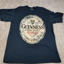 Guinness Extra Stout T Shirt Black Size XLT Traditional Brewed St James