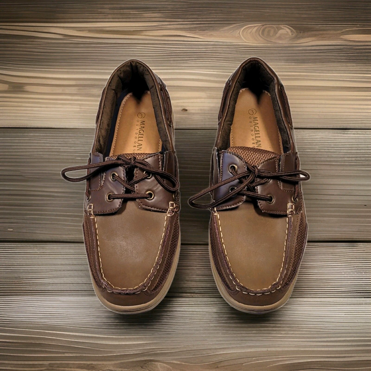 Magellan Outdoors Leather Boat Shoes Men display picture 3