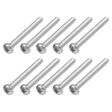 Machine Screws (M6x65mm) 10Pcs, Phillips Cross Pan Bolts 304 Stainless Steel
