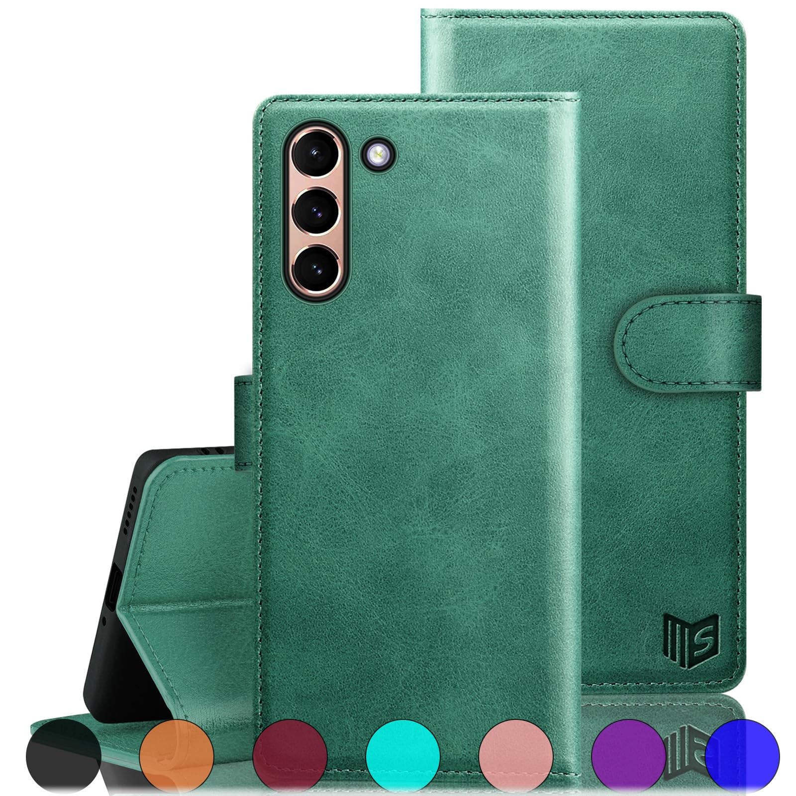 Coque Samsung S21 FE anti piratage avec étui fentes cartes bancaires