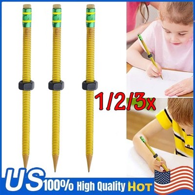 1/2/3xADHD Fidget Pencil,Threaded Pencil Sleeve w/ Nuts'n Bolts for Kid&Adult OY