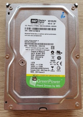 Western Digital 1TB WD10EURX 3,5'' WD Green SATA WMC1U2166518 DEFEKT