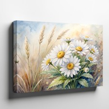 Daisy Flowers Canvas Wall Art Nature Botanical Print Decorative Canvas Painting