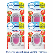 Febreze Bathroom Air Freshener, Odor-Fighting, Gain Moonlight Breeze Scent, 4 Ct