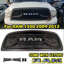 Front Grille For Dodge Ram 1500 2011 2010 2009-2012 Black Grill Wchrome Letters