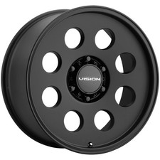 Vision 56 Midway 15x8 6x5.5 -19mm Satin Black Wheel Rim 15 Inch