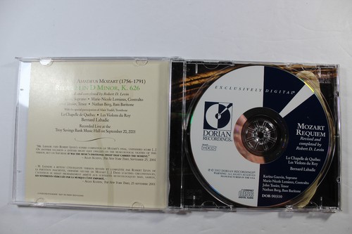 Mozart: Requiem CD- Revised and completed by Robert D. Levin (Dorian 2002) - Picture 4 of 4