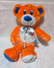 Sugar Loaf Orange Blue Bear Game Play Plush Stuffed Animal Toy embroidered eyes
