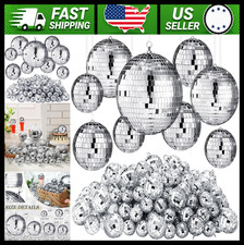 Mini Mirror Disco Ball Ornaments Silver Hanging Decorations Bulk 200 Pcs
