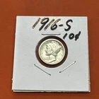 1916 S Mercury Dime