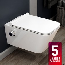Dusch WC Taharet Wand Hänge Toilette Bidet mit Warm-Kalt Armatur Softclose Sitz