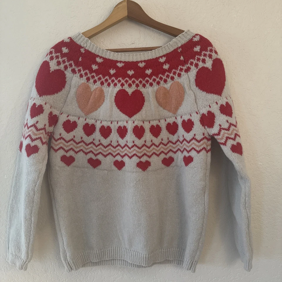 Suéter Fair Isle Talla M Patrón Corazón, Pullover. Estado sin usar. Foto 4 de 4