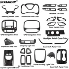 Black Wood Inner Dash Panel Cover Trim Kit For Chevy Colorado 2014+ Accessories