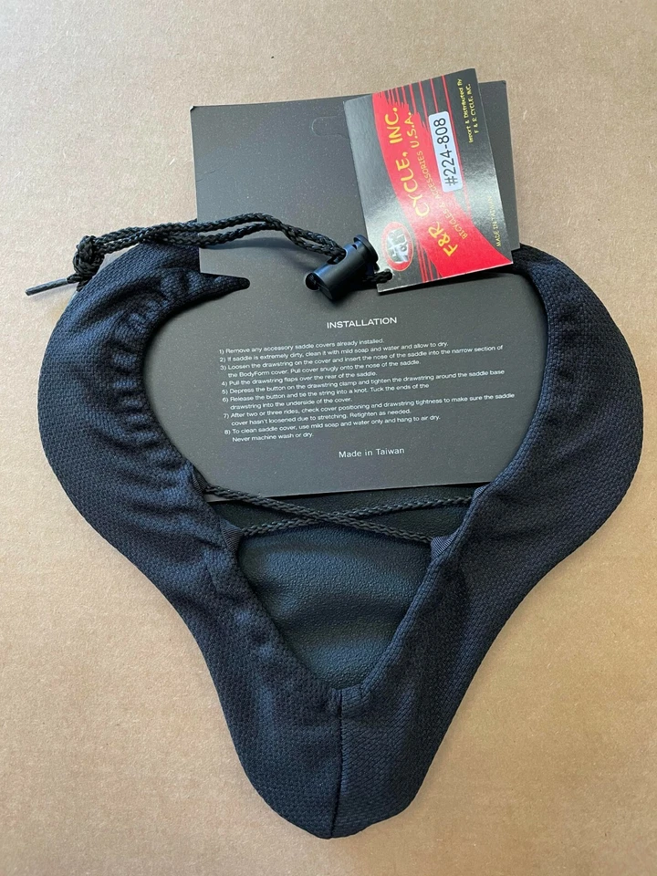 ¡NUEVO! CUBIERTA DE ASIENTO DE GEL PARA BICICLETA BEACH CRUISERS GENUINA ABSOLUTA VELO EN NEGRO. Foto 2 de 2