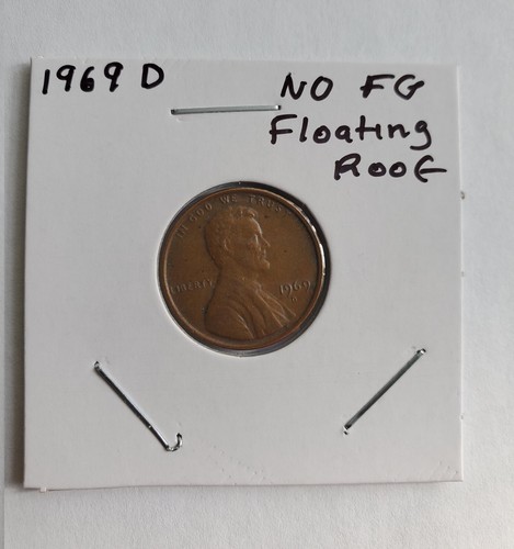 1969 D Lincoln Memorial Penny No FG and Floating Roof Circulated - Picture 5 of 8