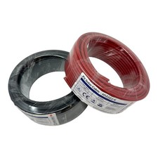 2x 25meter Drum Red and Black Solar Panel PV ...