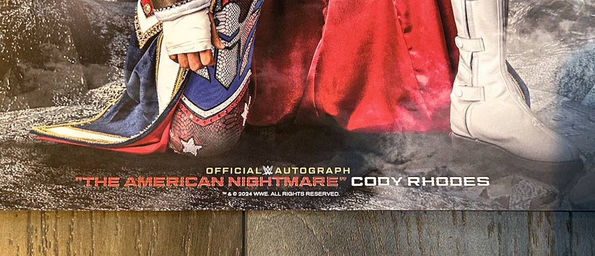 Cody Rhodes SIGNED 11x14 Poster Official WWE Autograph. RARE Live
