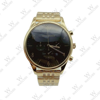 Emporio Armani AR1893 Classic Gold Stainless Steel Bracelet Quartz Men's  Watch | eBay