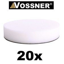 Vossner® Polierschwamm x20 weiß soft 180mm 37mm Kletthaftung für Poliermaschine
