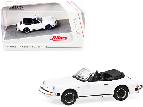 Schuco 452659800 Porsche 911 Carrera 3.2 Cabriolet White 1/87 (HO) Diecast Model - 第 1/1 張圖片