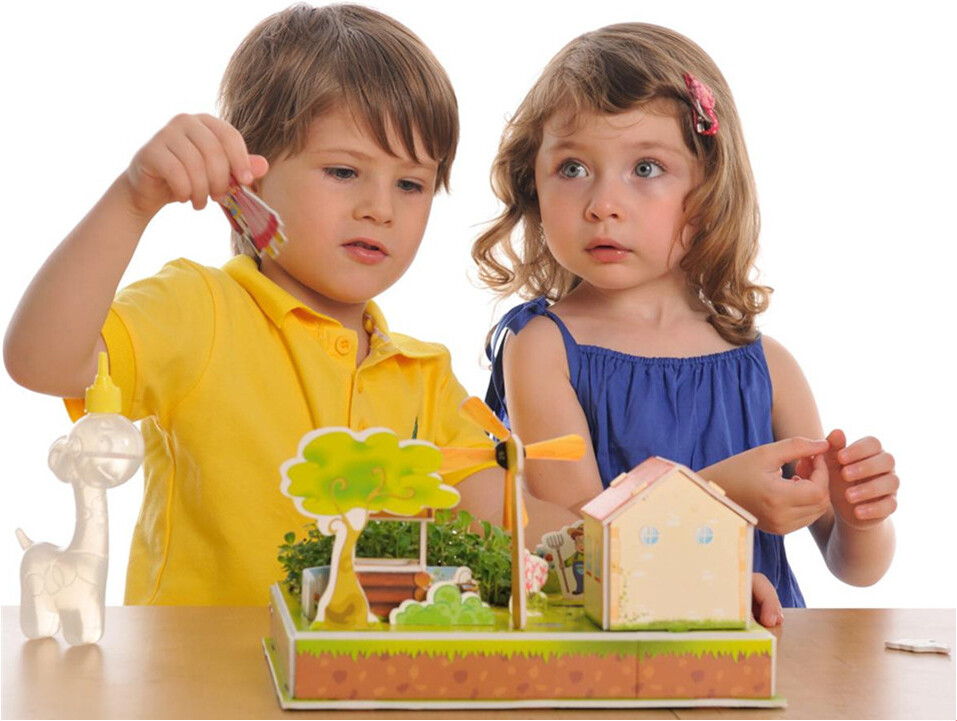 Zilipoo 3D Botanic Puzzle and Mini Garden, Education Toy, Windmill