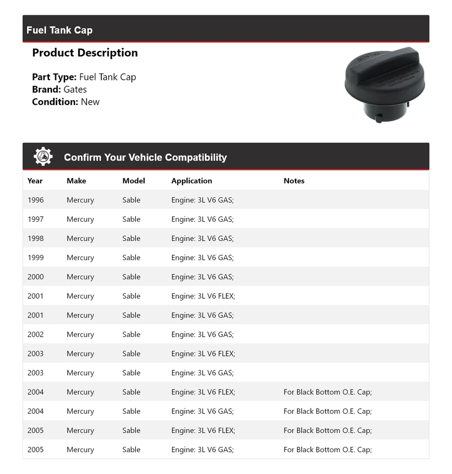 Puertas tapa tanque combustible Mercury Sable 1996-2005 1997 1998 1999 2000 2001 2002 Foto 2 de 4