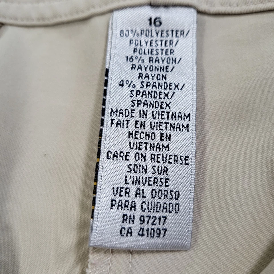 Pantalones Cortos Tehama Mujer Hang Em Secos Talla 16 Bolsillos con Cinturón Crema Foto 3 de 4