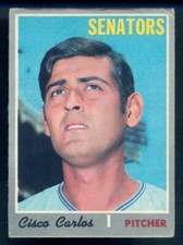 1970 TOPPS OPC O PEE CHEE BASEBALL #487 CISCO CARLOS EX+ Washington Senators